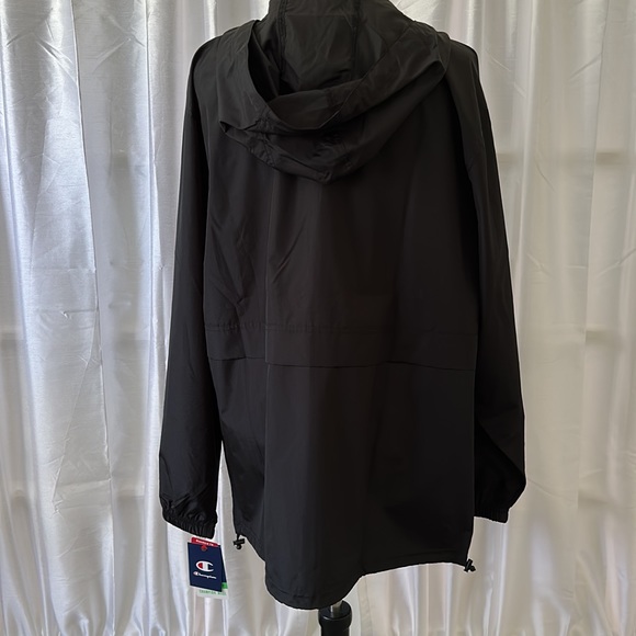 NWT Champion Hooded Windbreaker Jacket- Sz L, Black - Picture 4 of 5